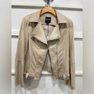 Insight Vegan Moto Jacket with Chrome detail